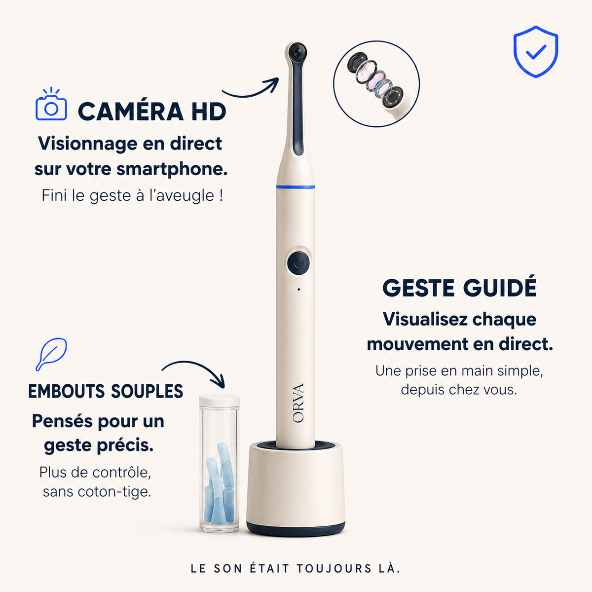 ORVA Vision Pro — Caméra auriculaire connectée